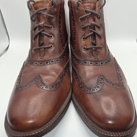 Cole Haan Men's Brown Leather Chukka Wingtip Boots 8 8.5 - Picture 4 of 7